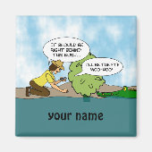 エクストリームキャッシュGeocaching漫画名前をカスタムする マグネット (正面)