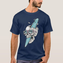 エクストリームサーフスカルサーフィン夏ビーチTシャツギフト