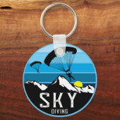 エクストリームスカイダイビングパラシュートスポーツキーチェーン キーホルダー (正面)