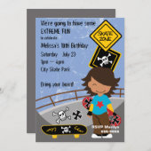 エクストリームスケートボードパーティー 招待状 (正面/裏面)