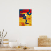 エクストリームスポーツフリースタイルスケートボードトリック ポスター (キッチン)