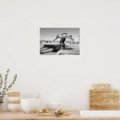 エクストリームスポーツポスター:スケートボーダーがトリックを行う ポスター (キッチン)