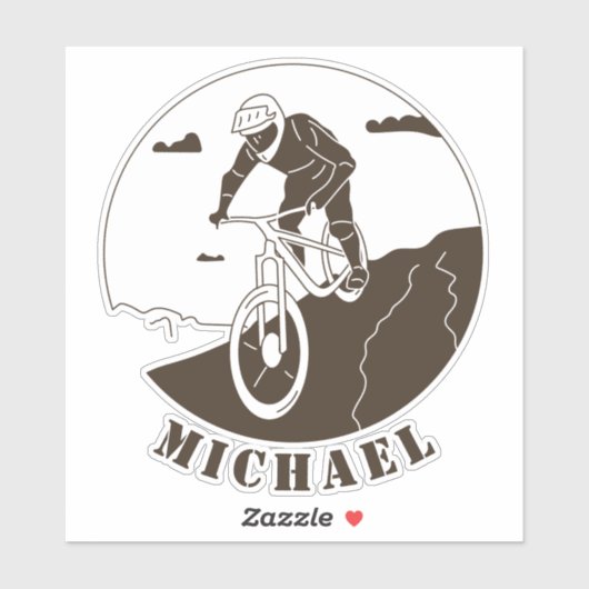 エクストリームスポーツマウンテンサイクリングサイクリングサイクリスト名 シール (シート)