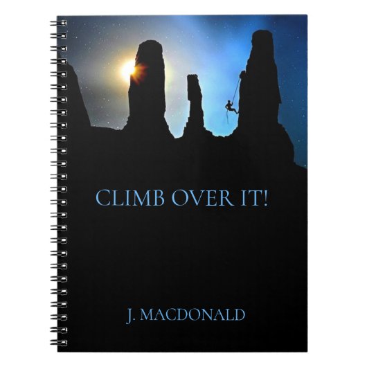 エクストリームスポーツ，モノグラム，登山家，ジャーナル ノートブック (正面)