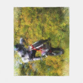 エクストリームバイクもしくは自転車に乗る人- Dirt Bikeライダー フリースブランケット (正面)