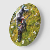 エクストリームバイクもしくは自転車に乗る人- Dirt Bikeライダー ラージ壁時計 (傾斜)