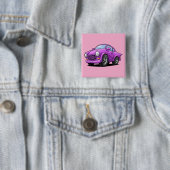 エクストリームベントパープル自動車アート 缶バッジ (インサイチュ)