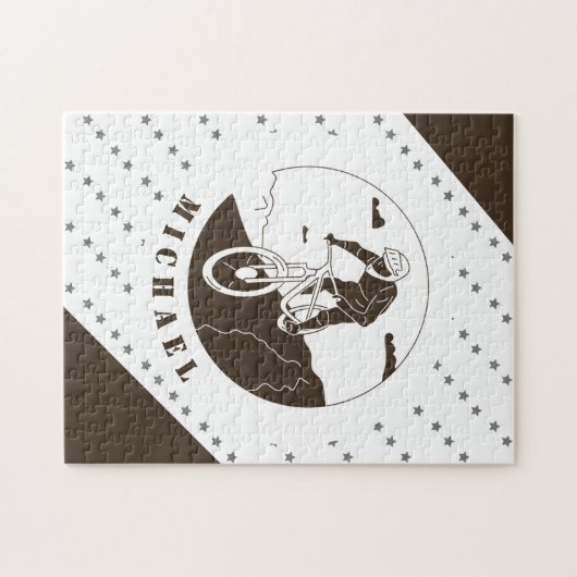 エクストリームマウンテンサイクリングサイクリングスターサイクリスト名  ジグソーパズル (横)