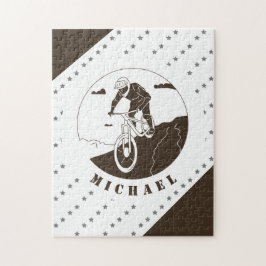 エクストリームマウンテンサイクリングサイクリングスターサイクリスト名  ジグソーパズル