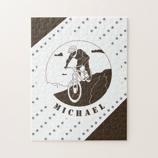 エクストリームマウンテンサイクリングサイクリングスターサイクリスト名  ジグソーパズル (縦)