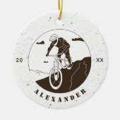エクストリームマウンテンサイクリングサイクリングスポーツサイクリスト名 セラミックオーナメント (正面)