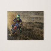 エクストリームモトクロスオートバイモータースポーツバイク ジグソーパズル (横)