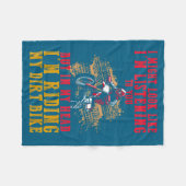 エクストリームモトクロス ファンの 夢のオフロードバイク ライダーの面白い名言 フリースブランケット (正面(横))