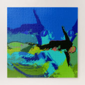 エクストリーム乗馬 – スノーボーダー ジグソーパズル (横)