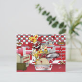 エクストリーム料理はがき ポストカード (スタンド正面)