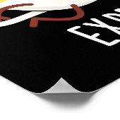 エクスプレおもしろいスランニングソのコーヒープンダークBG ポスター (角)