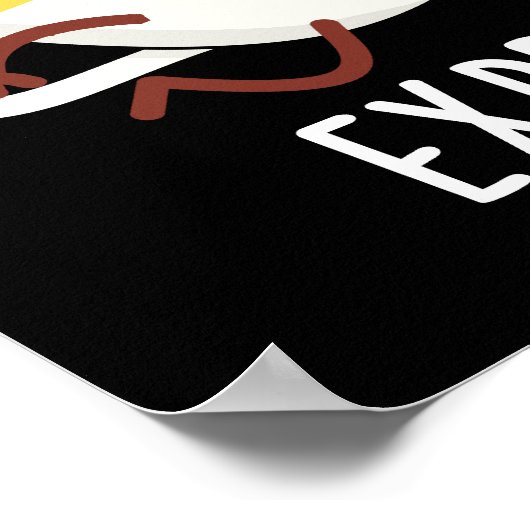 エクスプレおもしろいスランニングソのコーヒープンダークBG ポスター (角)