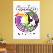 エクスプロイスラオルボックスビーチメキシコ旅行パッチ キャンバスプリント (インサイチュ (リビング))