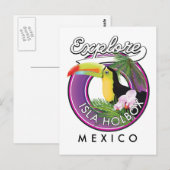 エクスプロイスラオルボックスビーチメキシコ旅行パッチ ポストカード (正面/裏面)