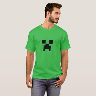 エクスプロードピクセル顔Tシャツ – Blockyスタイル Tシャツ