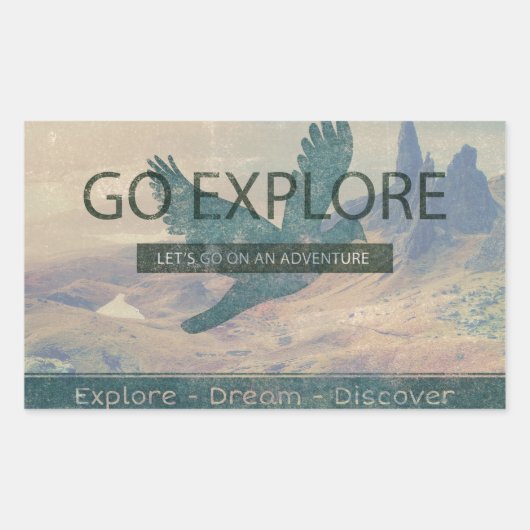 エクスプローラに移動 長方形シール (正面)