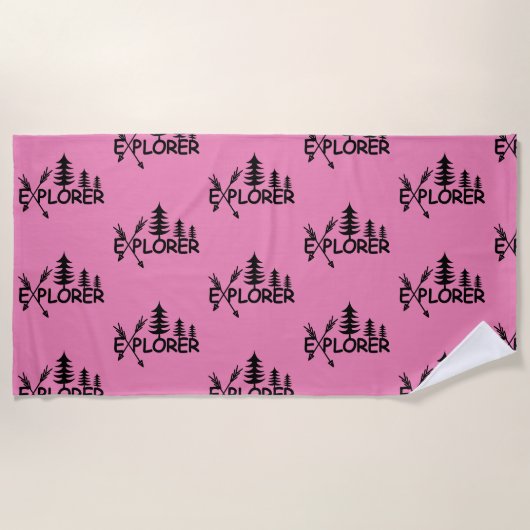 エクスプローラデザイン-ビーチタオル ビーチタオル (正面)