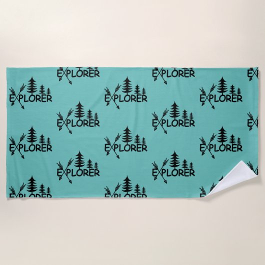 エクスプローラデザイン-ビーチタオル ビーチタオル (正面)