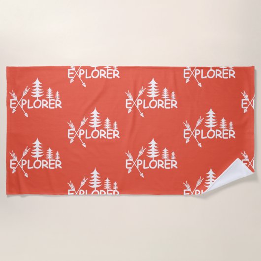 エクスプローラデザイン-ビーチタオル ビーチタオル (正面)