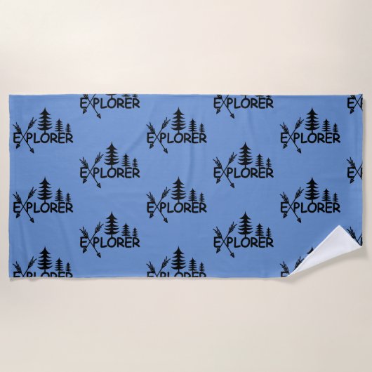 エクスプローラデザイン-ビーチタオル ビーチタオル (正面)