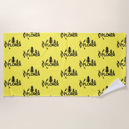 エクスプローラデザイン-ビーチタオル ビーチタオル (正面)