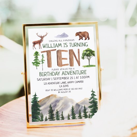 エクスプローラーアドベンチャーボーイズ10誕生日 招待状