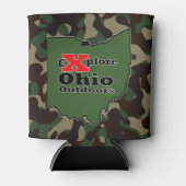 エクスプローラーオハイオアウトドアカモフラージュクーラーボックス 缶クーラー (正面)
