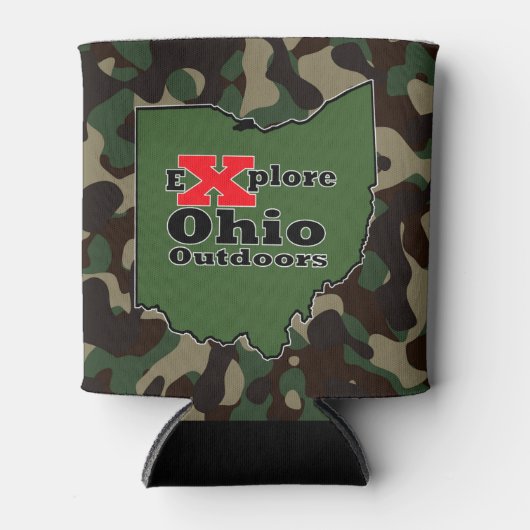 エクスプローラーオハイオアウトドアカモフラージュクーラーボックス 缶クーラー (正面)