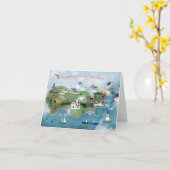 エクスプローラーコースタルサンペドロイラストレーション カード (黄色い花)