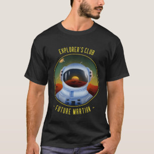 エクスプローラーズクラブフューチャー火星スペースマンプルオーバーH Tシャツ