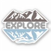 エクスプローラーマウンテンアンドウォーター鏡 シール (正面)
