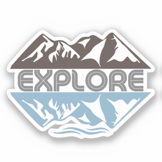 エクスプローラーマウンテンアンドウォーター鏡 シール (正面)