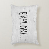 エクスプローラ文字オン樺の木ツリー アクセントクッション (正面(垂直))