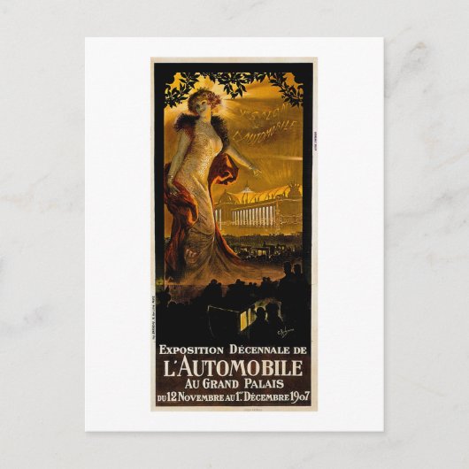 エクスポジション・デ・デ・ル自動車 – 1907年 ポストカード (正面)