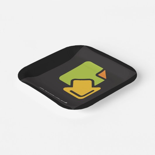 エクスポートアイコン ペーパープレート (傾斜あり)