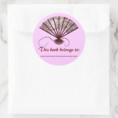 エクスリブリスのステッカー(日本のな茶庭) ラウンドシール (バッグ)