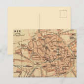 エクス フランス ヴィンテージ地図 ポストカード (正面/裏面)