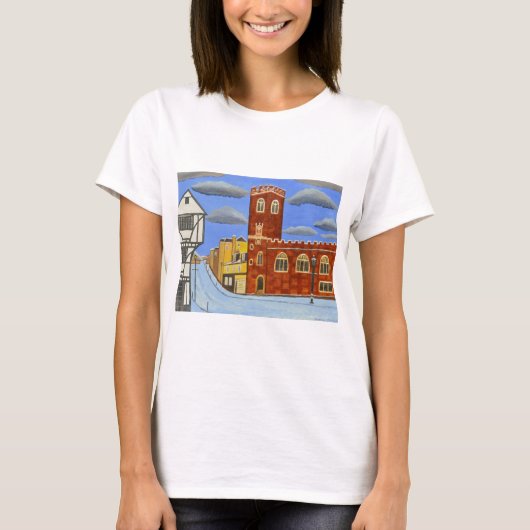 エクセターのチューダー様式の家 Tシャツ (正面)
