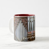 エクセター大聖堂オルガン、クローズアップ ツートーンマグカップ (正面左)