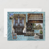 エクセター大聖堂モンタージュイングランド、はがき ポストカード (正面/裏面)