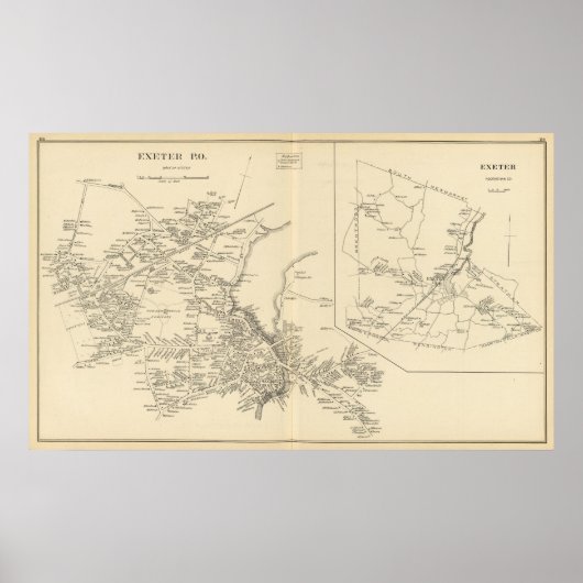 エクセターPO、エクセターの町 ポスター (正面)