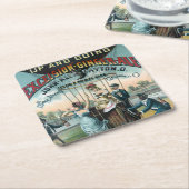 エクセルシオールジンジャーエール スクエアペーパーコースター (アングル)