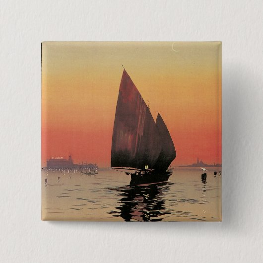 エクセルシオールパレスホテル:ヴェニス・リド 缶バッジ (正面)