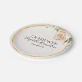 エクセルピンク赤面&フォイル金ゴールドシモダンックフローラ ペーパープレート (アングル)