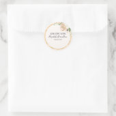 エクセルピンク赤面&フォイル金ゴールドシモダンックフローラ ラウンドシール (バッグ)